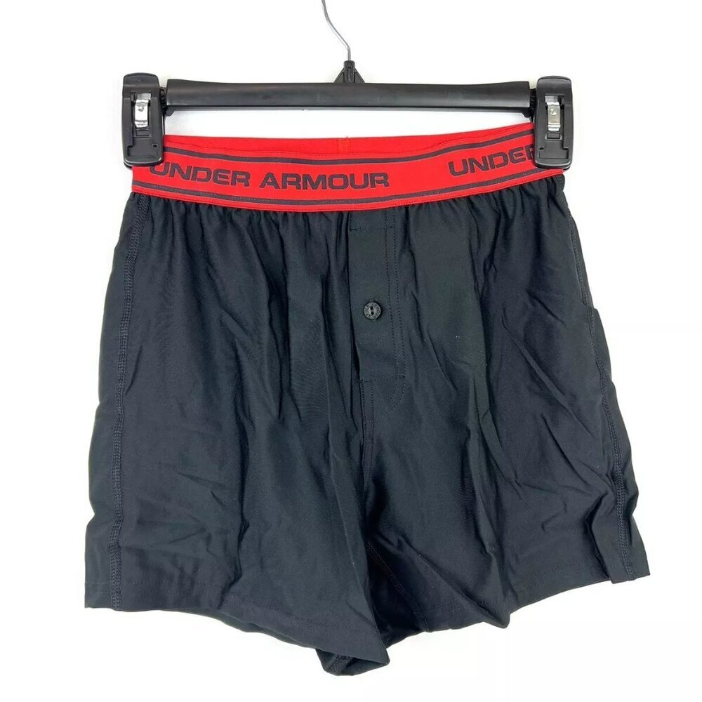 Under Armour Boys Brief 2-Pack Black Red Medium